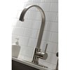 Gourmetier LS8718DLBS Concord Sgl-Handle Kitchen Faucet W/ Brass Sprayer, Nickel LS8718DLBS
